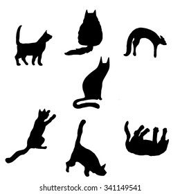 Cats vector illustration, sign, logo, symbol