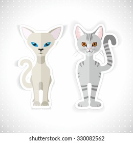 Cats vector set II