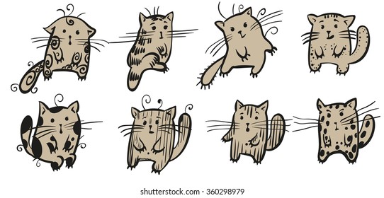 cats of the woman of fashion gathered what to stand out before each other. Who from them the most beautiful cat