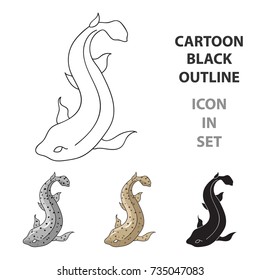 Catshark icon in cartoon style isolated on white background. Sea animals symbol stock vector illustration.