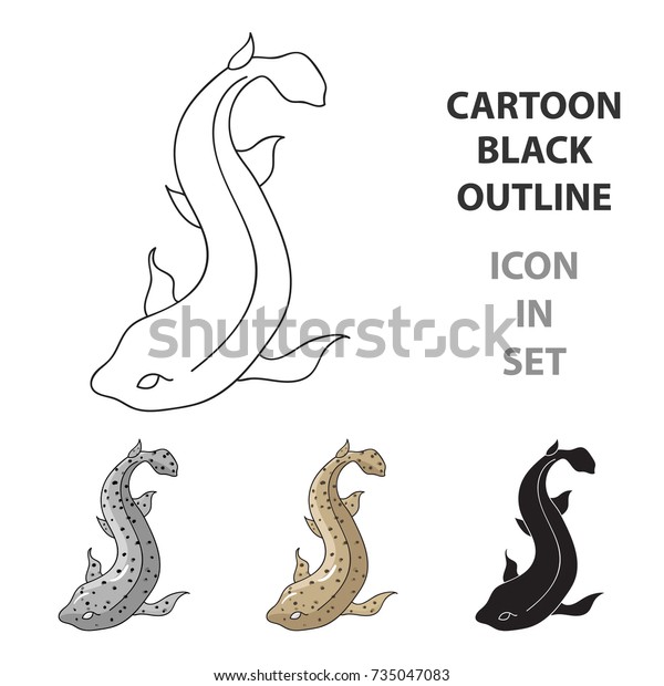 Catshark icon in\
cartoon style isolated on white background. Sea animals symbol\
stock vector\
illustration.