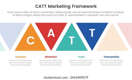 Plantilla de 4 puntos con forma triangular arriba y abajo para el Vector de presentación de diapositivas
