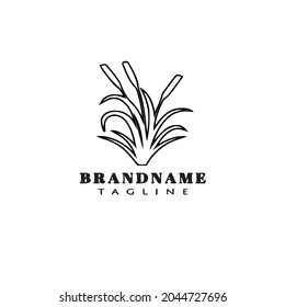 icono de la plantilla de diseño del logotipo de dibujos animados simple ilustración del vector aislado