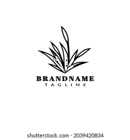 cattail logo design template icon black modern isolated vector illustration