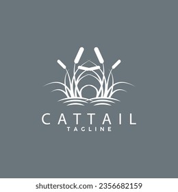 Cattail Logo Design Vector Simple Illustration Symbol Template