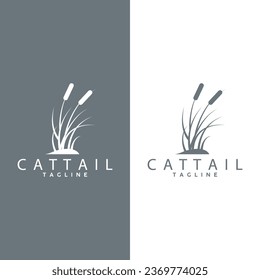 Cattail Logo Design Vector Simple Illustration Symbol Template