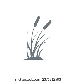 Cattail Logo Design Vector Simple Illustration Symbol Template