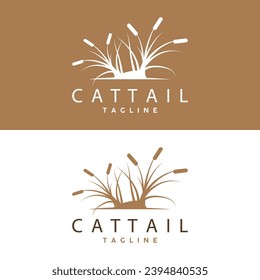 Cattail Logo Design Vector Simple Illustration Symbol Template