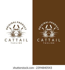 Cattail Logo Design Vector Simple Illustration Symbol Template