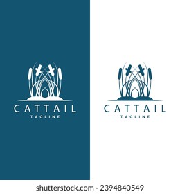 Cattail Logo Design Vector Simple Illustration Symbol Template
