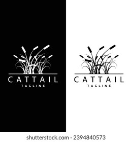 Cattail Logo Design Vector Simple Illustration Symbol Template