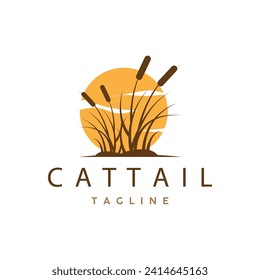 Cattail Logo Design Vector Simple Illustration Symbol Template