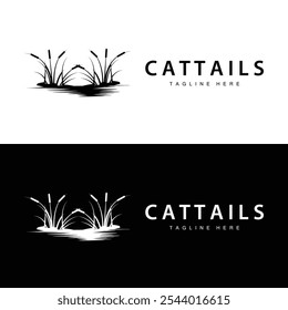 Cattail Logo Design Vector Simple Illustration Symbol Template