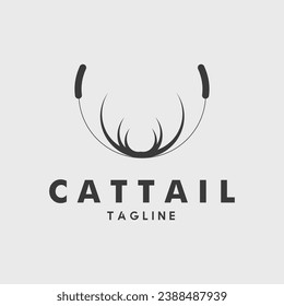 cattail logo vector illustration design for use brand company identity