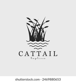 cattail logo vector illustration design