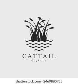 cattail logo vector illustration design