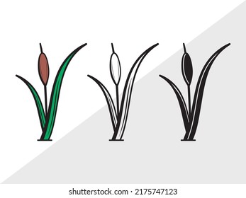 SVG-Printable Vektorgrafik von Cattail