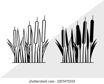 Cattail SVG Printable Vector Illustration