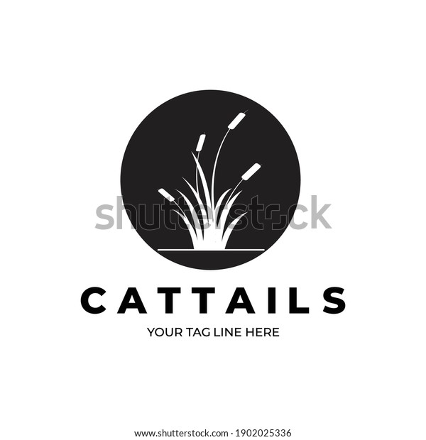 cattails
logo design minimalist vintage line art
vector