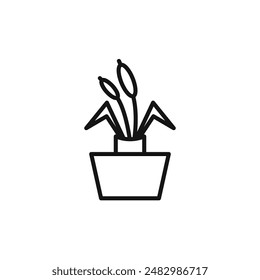 detalles en el logotipo del icono de la olla símbolo contorno del Vector