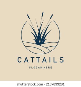 Cattails Vintage Logo Icon Symbol Emblem Stock Vector (Royalty Free ...