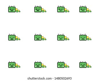 catterpillar emoticon or smile icon for user interface