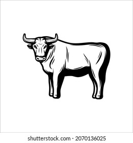 Cattle Angus Cow livestock farm logo design