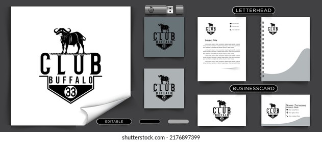 Inspiración en el diseño del logotipo de la etiqueta Emblem Beef Beef