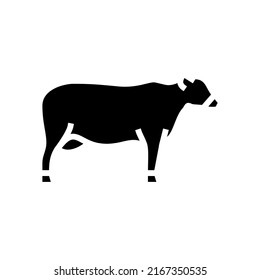 cattle beef glyph icon vector. cattle beef sign. isolated contour symbol black illustration