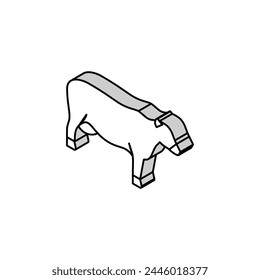 Viehfleisch isometrische Ikone Vektorgrafik. Viehfleisch Zeichen. Isolierte Symboldarstellung