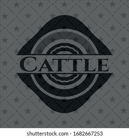Cattle black badge. Vector Illustration. Detailed.