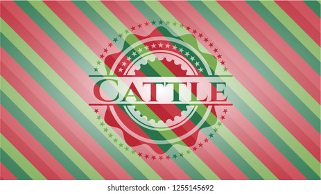 Cattle christmas badge.