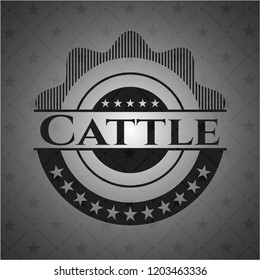Cattle dark emblem. Retro