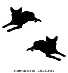 Cattle Dog Silhouette, Bull Dog illustration, Pug icon Silhouette, Dog Silhouette illustration