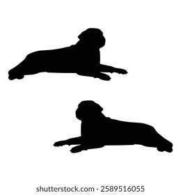 Cattle Dog Silhouette, Bull Dog illustration, Pug icon Silhouette, Dog Silhouette illustration