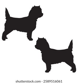 Cattle Dog Silhouette, Bull Dog illustration, Pug icon Silhouette, Dog Silhouette illustration