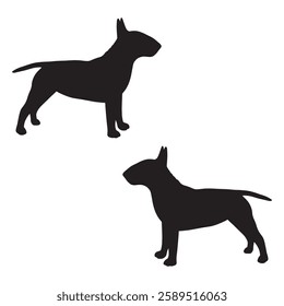 Cattle Dog Silhouette, Bull Dog illustration, Pug icon Silhouette, Dog Silhouette illustration