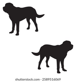 Cattle Dog Silhouette, Bull Dog illustration, Pug icon Silhouette, Dog Silhouette illustration