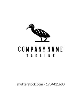 Cattle egret bird logo design. Awesome cattle egret bird silhoutte. A cattle egret bird logotype.