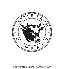 Cattle Farm Cow Logo Icon Vector Stock Vector (Royalty Free) 1998194507 ...