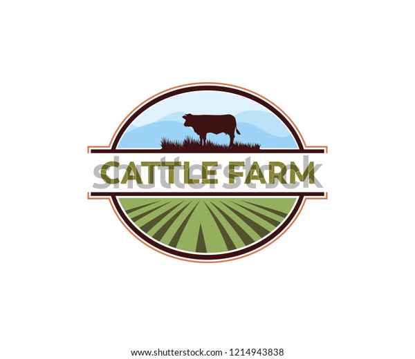 Cattle Farm Crop Livestock Template Vector Stock Vector (Royalty Free ...