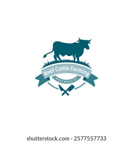 cattle farm icon, best quality cow icon, angus logos