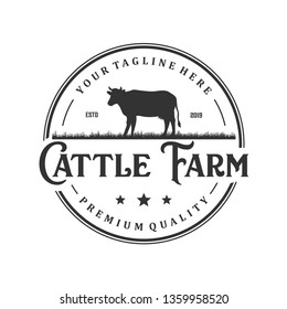 Cattle farm logo design