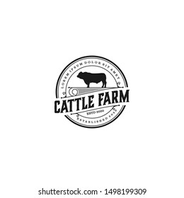 Cattle Farm Logo Design - Angus Cow Farm