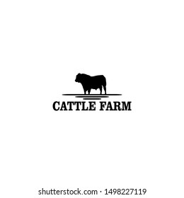 Cattle farm logo design - angus cow farm