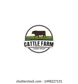 Cattle Farm Logo Design - Angus Cow Farm