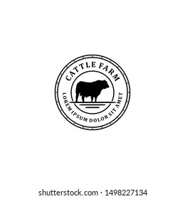 Cattle farm logo design - angus cow farm