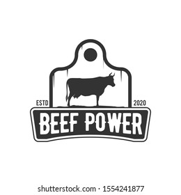Cattle farm logo design - angus cow farm, butcher logo