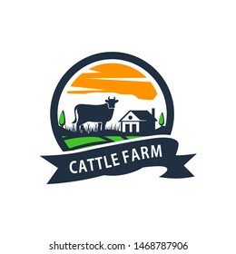 Cattle Farm Logo Design Stock Vector Stock Vector (Royalty Free) 1468787906