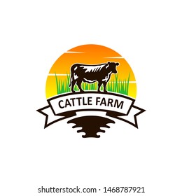 Cattle Farm Logo Design Stock Vector Stock Vector (Royalty Free ...